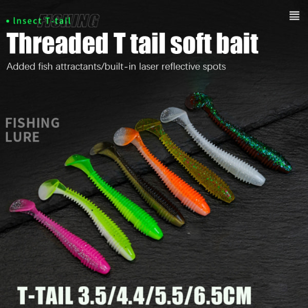 Tråd T-Tail Root Soft Worm Road Lobster color 3.5cm