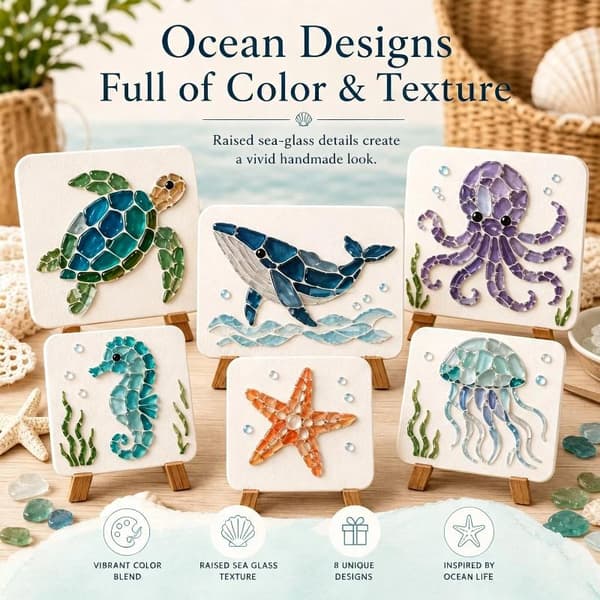 1 sæt DIY Ocean Sea Akryl Kunstsæt e Marine Dyredesigns Til A2