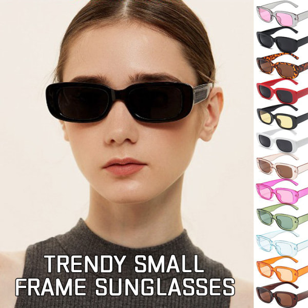 Små solbriller Kvinner Menn Trendy Vintage Brand Designer Hip Ho D