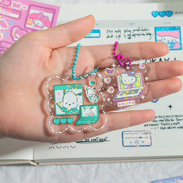 Nye Sanrio Cinnamoroll Melody e Hand Account Stickers Diy A6