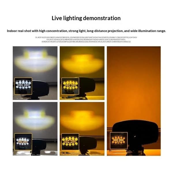 Høyeffekts LED-spotlight 7 tommers lastebiltaklys frontlys ekstern