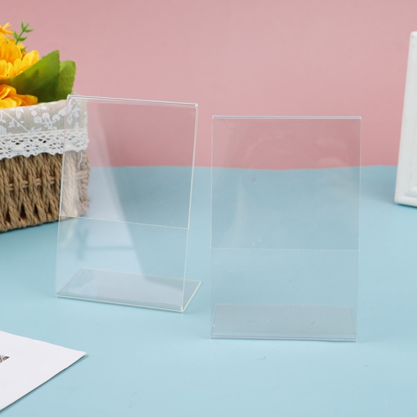 A6 Transparent Acryl Display Stand Skrivebordshylde høj kvalitet Di