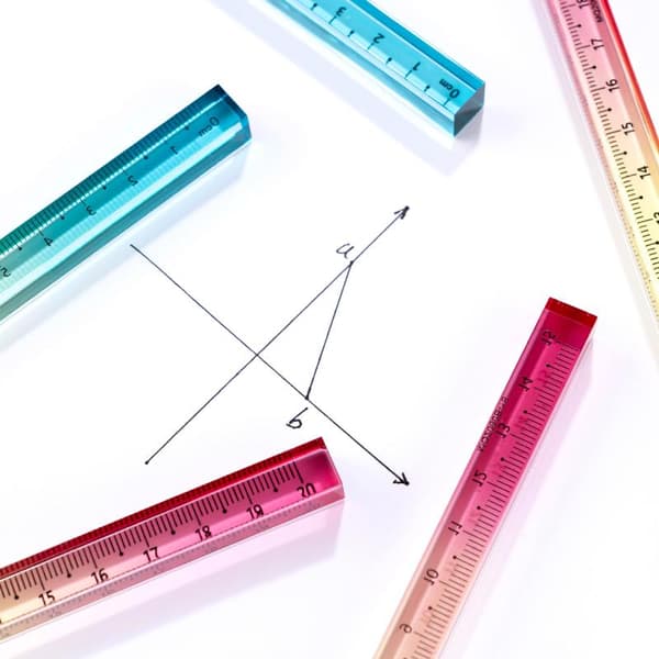 Farget linjal og kube 2-i-1 geometrisk tegneverktøy for matematikkinnlæring A2