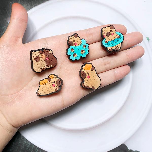 5 Stk Nydelig Capybara Skospenne Sko Dekorasjoner Tilbehør