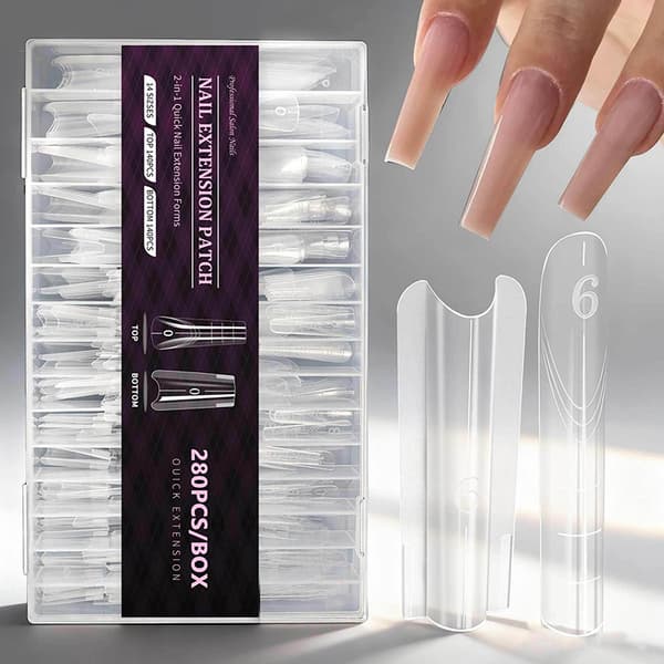 Sandwich Dual Nail Forms 140/280 st 13 storlekar Snabba förlängningar-Dua 2