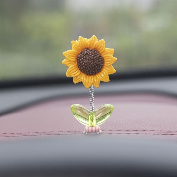 5 kpl luovia auton koristeita, heiluva pää, e Fresh Sunflower Cent