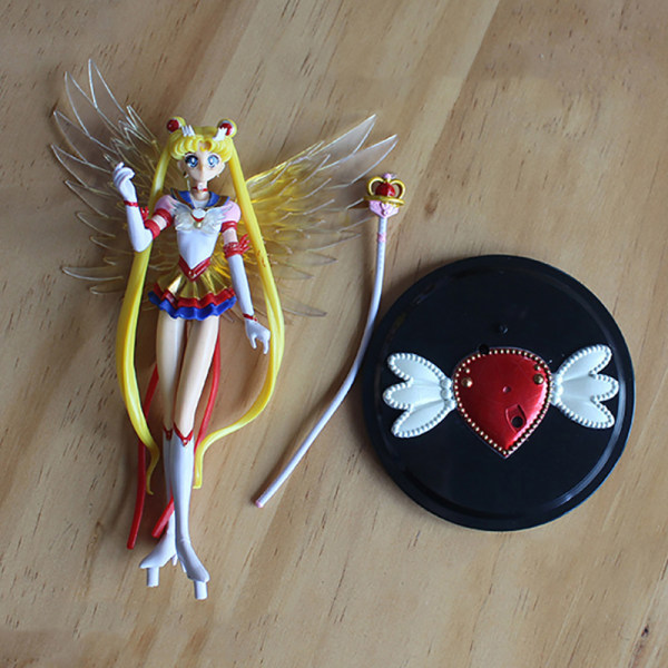 Sailor Moon e Figures -koristeet työpöydälle Syntymäpäiväkakku Fans Co