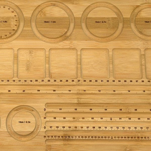 Bambus Combo Beading Board for smykker armbånd Making og annet C