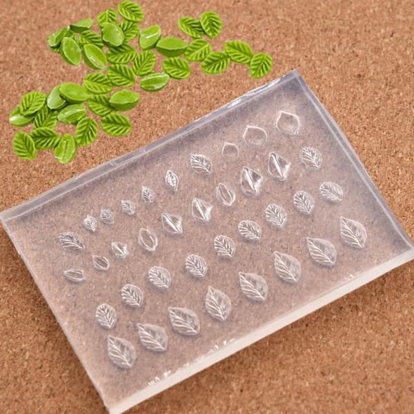 Mini Blomblad Silikonform Nagellack Konstdekoration DIY S