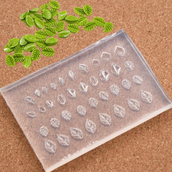 Mini Blomsterblad Silikonform Neglelakk Kunstdekorasjon DIY S