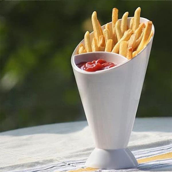 1 st Snackstrutställ Dipshållare Pommes/Chips/Småbitar/Fingermat/Sås