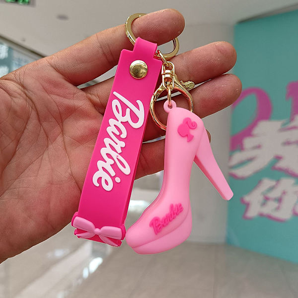 Rosa Barbie Key Chain Pendant Love Key Ring Case Char 6