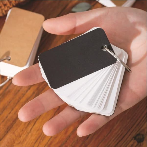 100 ark tomma kort papper med ringar studienotering memo pad med A1