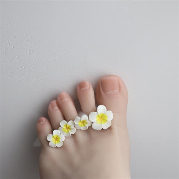 1 sæt neglekunstseparatorer Blomst Bløde silikone tåseparatorer F A2