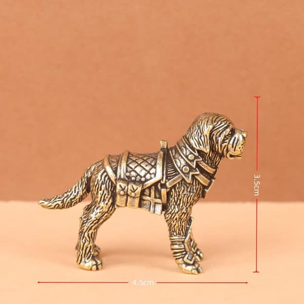 Labrador Retriever Mini Figurer Mässing Valp Staty Skrivbord Eller
