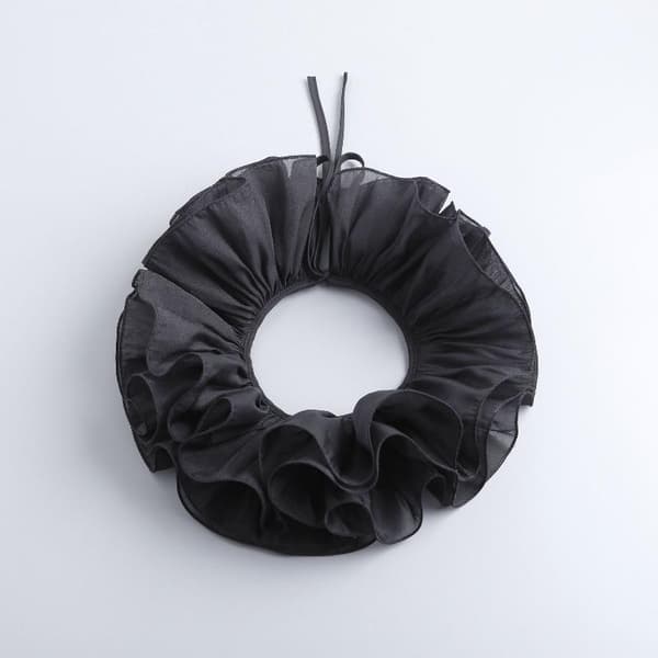 Fransk Elegant Mesh Ruffle Lag Krage Dekorasjon Avtakbar A2