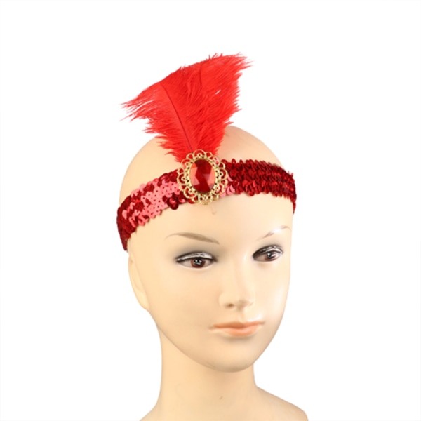 Feather Pearl Headband Party Rekvisiitta Naisten Tytöt Mekko Hiukset Akselit A4