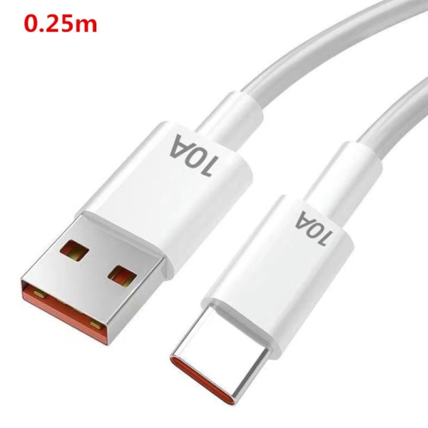 120W 10A USB Type C USB-kabel Superrask ladelinje for Mobil 25cm