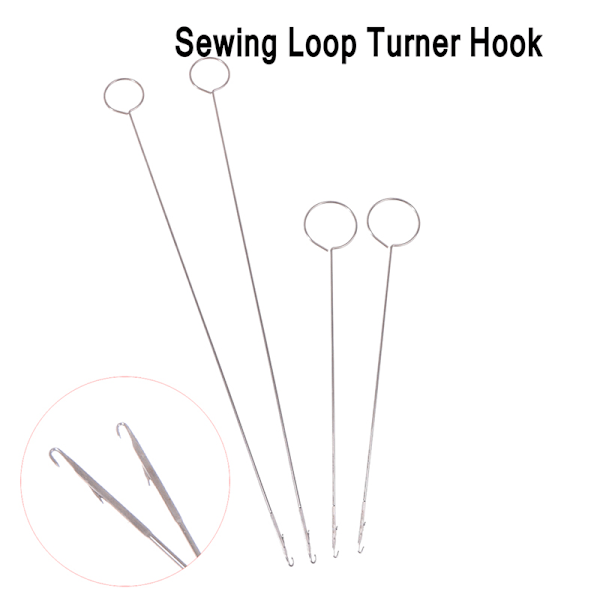 DIY metall søm løkke turner krok for å snu stoffrør stropper 18cm