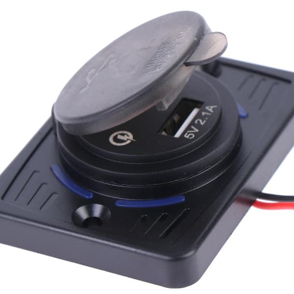 Dobbelt USB-opladerstikpanel 5V 2.1A Hurtigopladning til bil autocamper