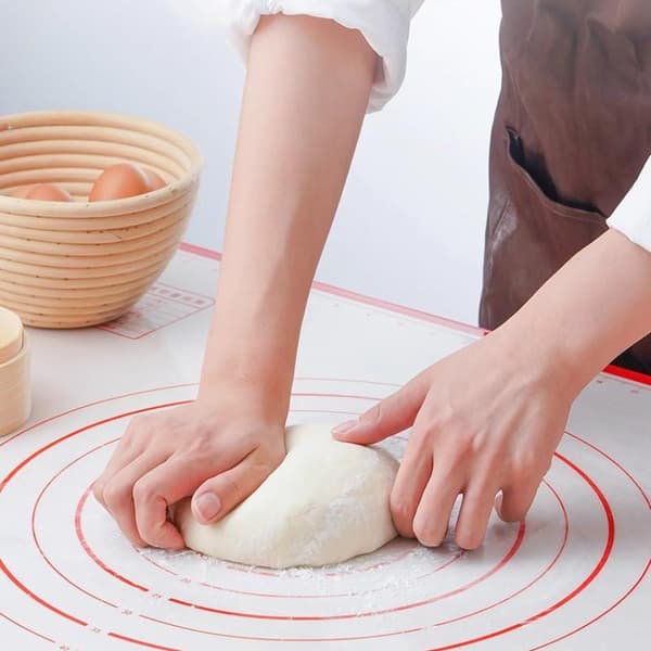 Silikon bakeunderlag for utkjevling av deig, bakematte med mål XL