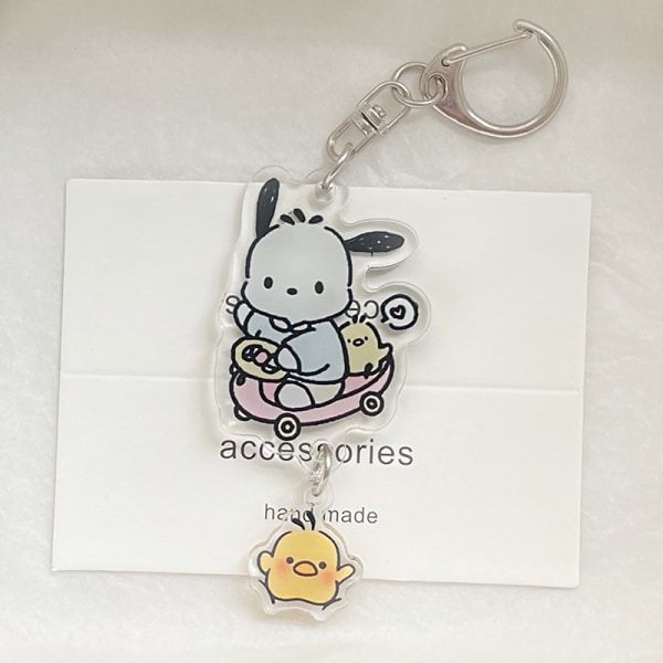 Cartoon Anime Kawaii nøglering taske Charms bil nøgle vedhæng e Acry A5