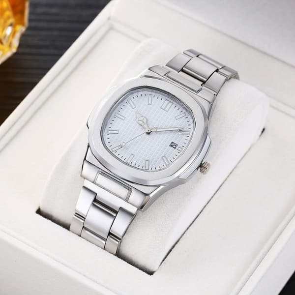 Herreur Luksus Herre Quartz Armbåndsur Rustfrit Stål Dato B A2