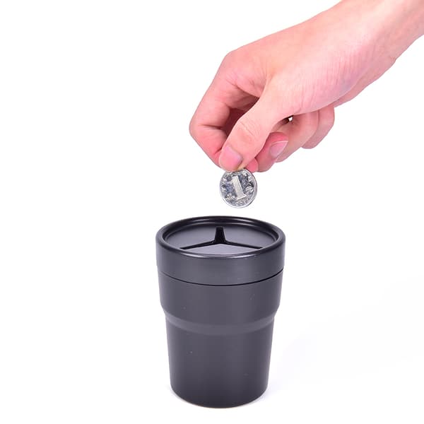 Bil Silikone Multifunktion Mini Pen Tissue Holder Møntboks Tras Black