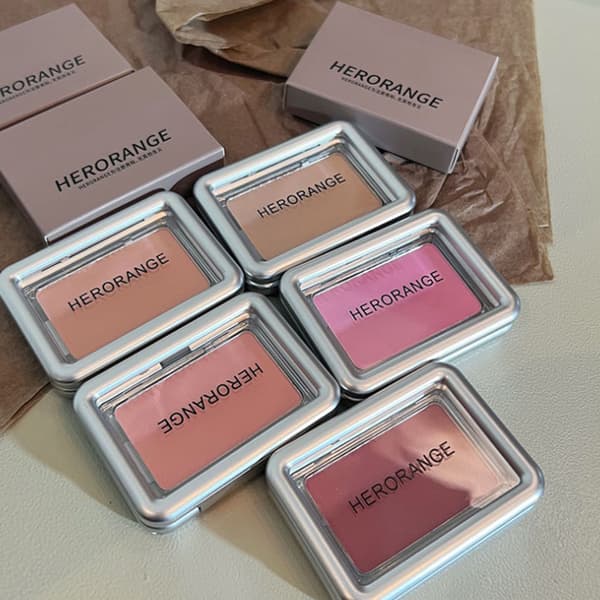 Kindrødt Mat Blusher Bagt Presset Pudder Base Makeup Roug A4