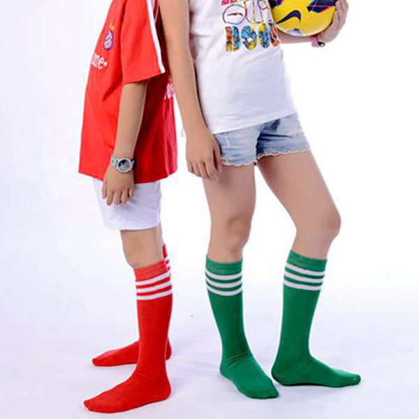 Uudet Jalkapallo Urheilusukat Pitkät Polvi Puuvilla Spandex Kids Leggingsit Red