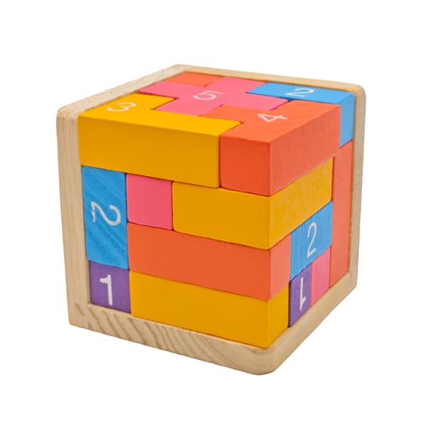 Fargerike treklosser-puslespill Multicolor