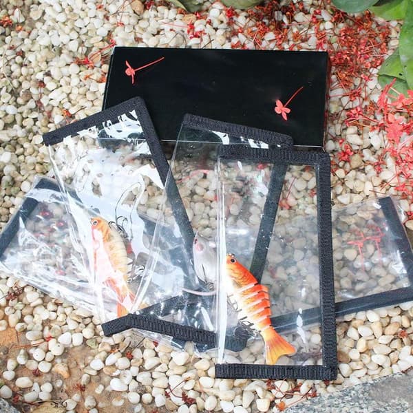 Transparenta fiskedragspåsar - Dragshållare för hårda/mjuka 1PCS