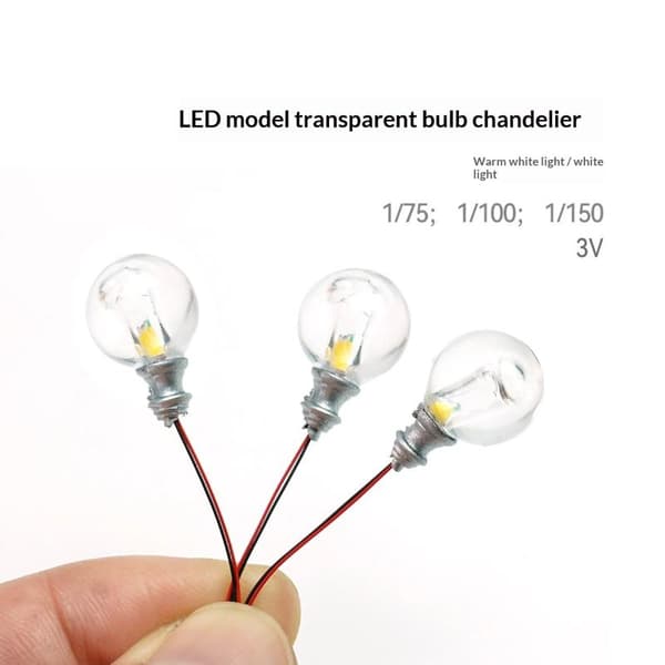 5 stk. 3V miniature LED-lampe modellys til gør-det-selv modelfremstilling/Do 150 white