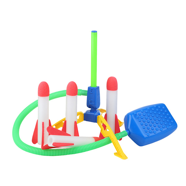 Kid Air Rocket Foot Pump Launcher Legetøj Flash Rocket Pedal Spil 4#-1Set with Light