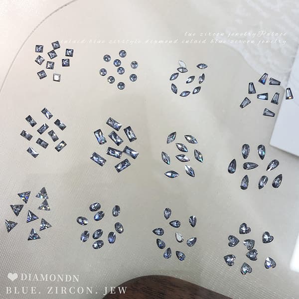 50 st glänsande zirkon strass nagelstenar 3d Flatback strass