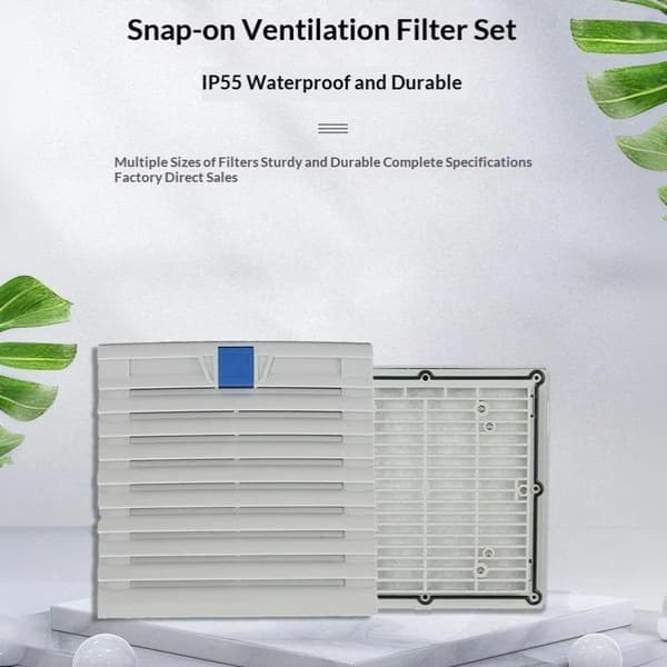 Luftventilationssystem ABS Skab Ventilationsfilter Hvid Nej 116mm B