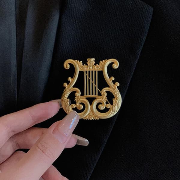 Mode Klassiske Harpe Brocher Til Kvinder Frakke Smykker Tilbehør 1pc