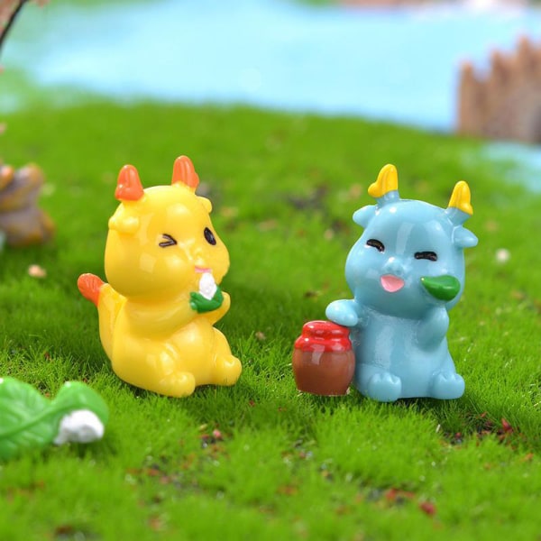 Figurine Miniature Cartoon Dragon Pieni Animal Resin Käsityöt Hom A5