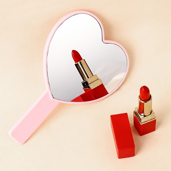 1 stk hjerteformet håndholdt spejl kosmetisk hårdressing Beaut Rose red