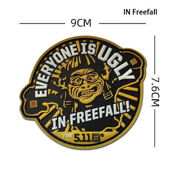 CrossFit 5.11 sotilaalliset PVC-taktiikkamerkit, kirjontamerkki A IN Freefall