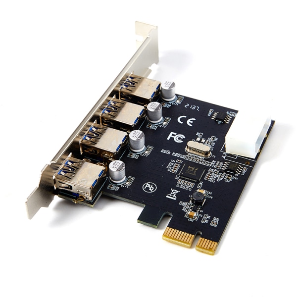 4-porter USB 3.0 PCI-E utvidelseskort PCI Express PCIe USB 3.0 HU