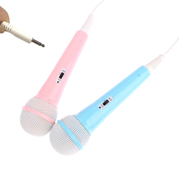 Kablet mikrofon 3,5 mm jack lettvekts sangmekanisme Home Ki Pink