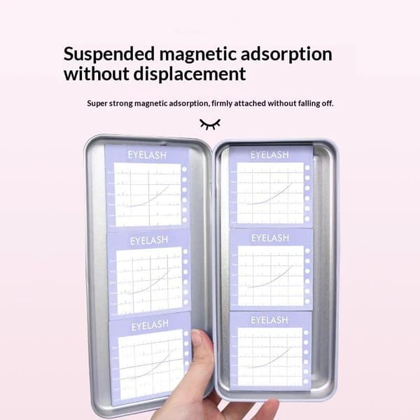 1 set ögonfransförlängningsbord displaybox magnetiska ark ögonfransar Black