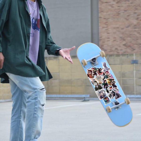 200 stk Anime Demon Slayer PVC-klistermærker til DIY Skateboard