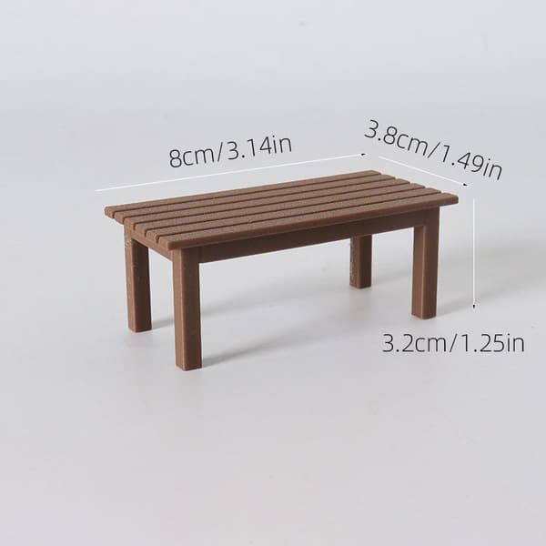 1/12 Dockskåp Simulering Bord Bänk Modell Dockskåpsmöbler 1Pcs
