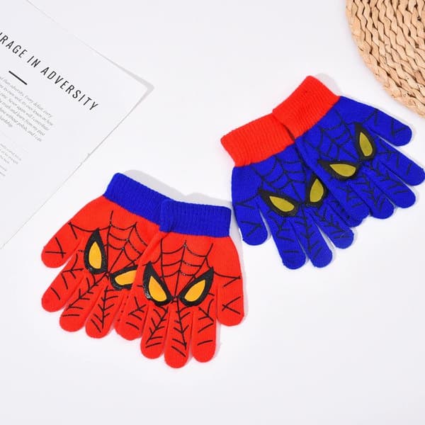 Spider-Man Marvel Børne Vinter Varme Strikhandsker 5-10 År Daglig Red