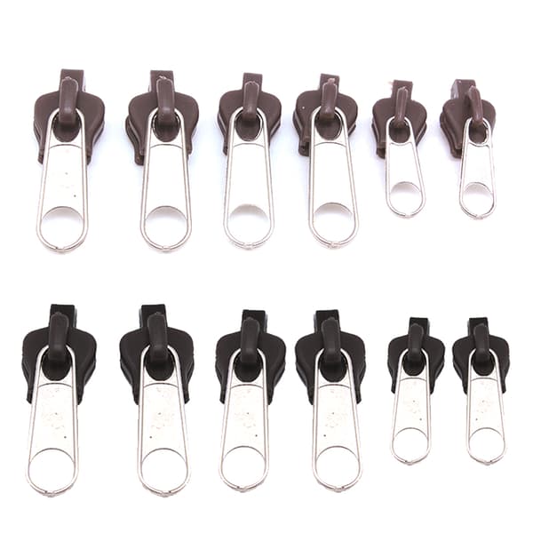 6 kpl Instant Zipper Universal Instant Fix vetoketjun korjaus Black