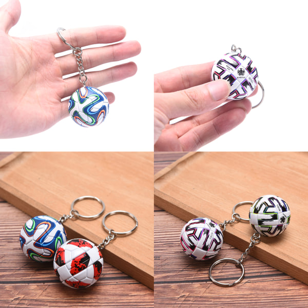 3D Sport Fotboll Souvenirer Nyckelring i PU-läder G