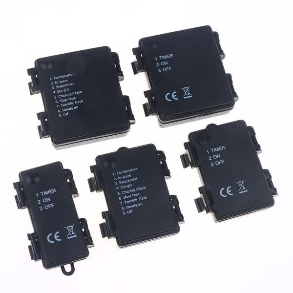 AA Nr. 5 Vattentät batterikassett med tidsfunktion 3X 8 functions