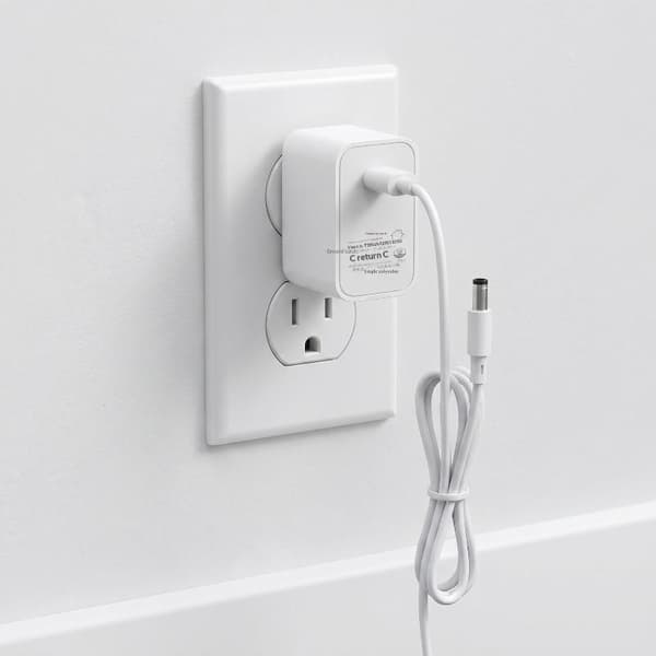 Strømadapter AC 100v-240v DC 12V 1A Bærbar Stikdriver Strøm White